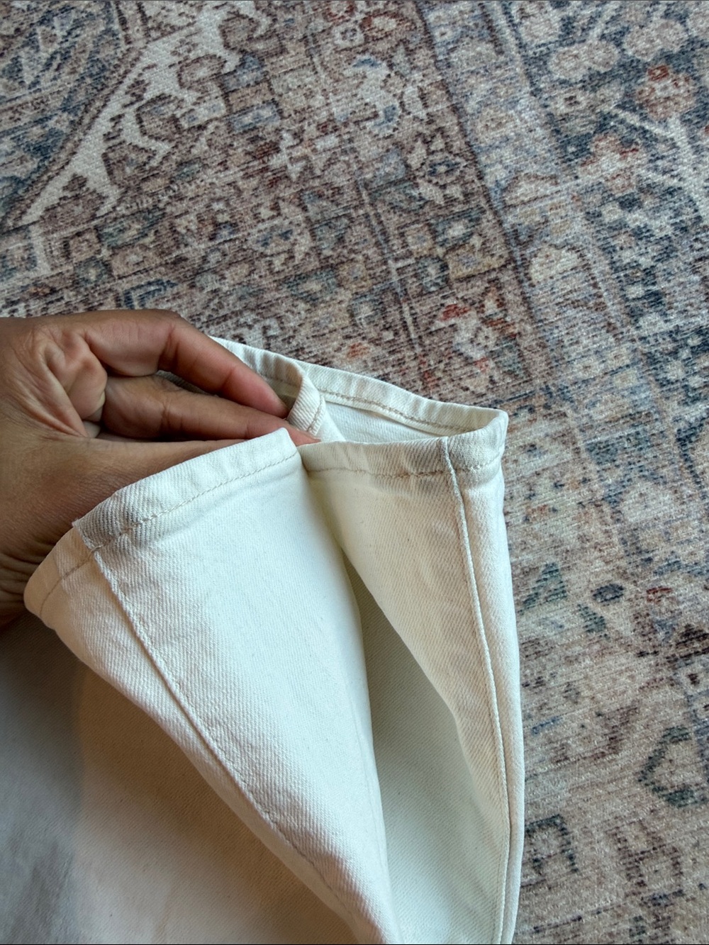 Madewell Cream 90’s Straight Jeans Size 29Tall - Picture 8 of 9